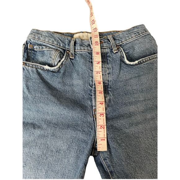 We The Free Distressed Button Fly Raw Cut High rise Mom Jean Size 2 or 26 - EUC - Picture 10 of 12